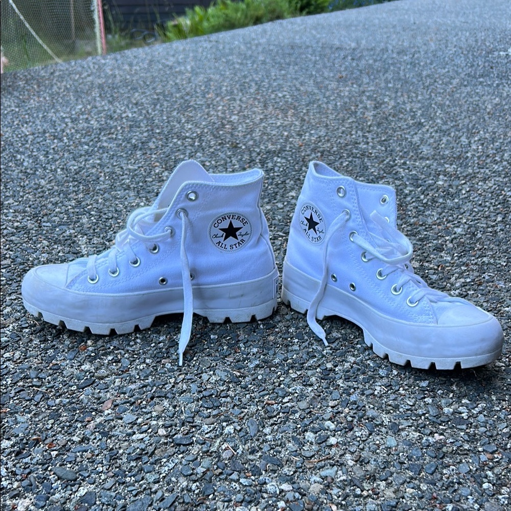 Converse White High-Top Sneakers Classic Canvas Design